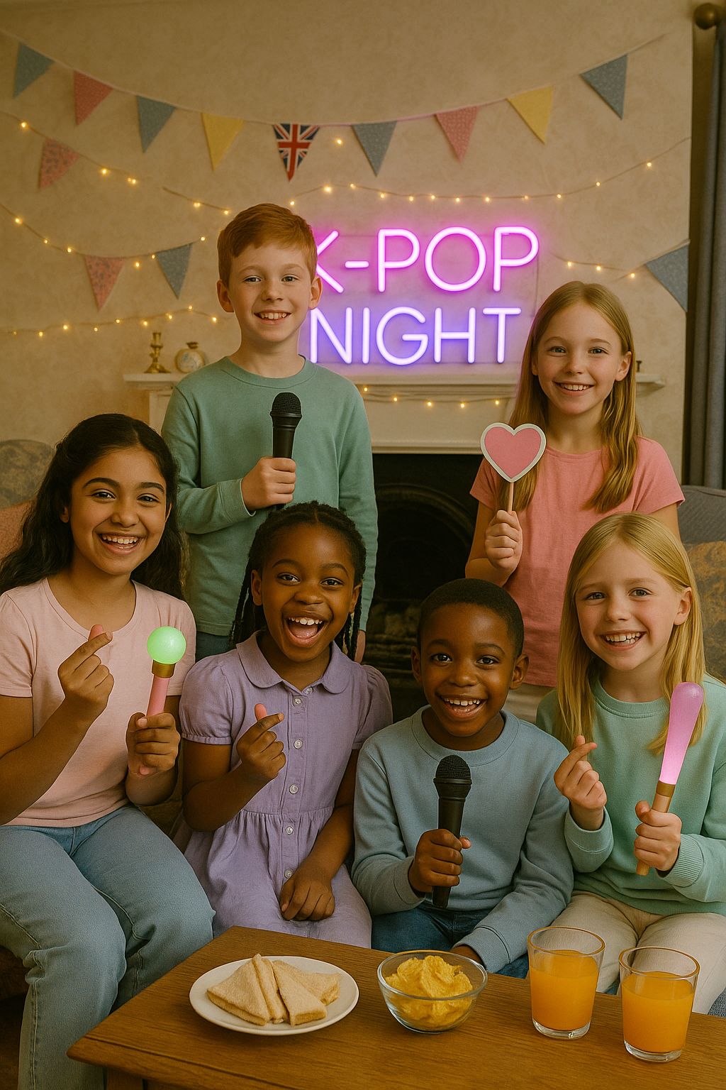 Children at a K-Pop Party